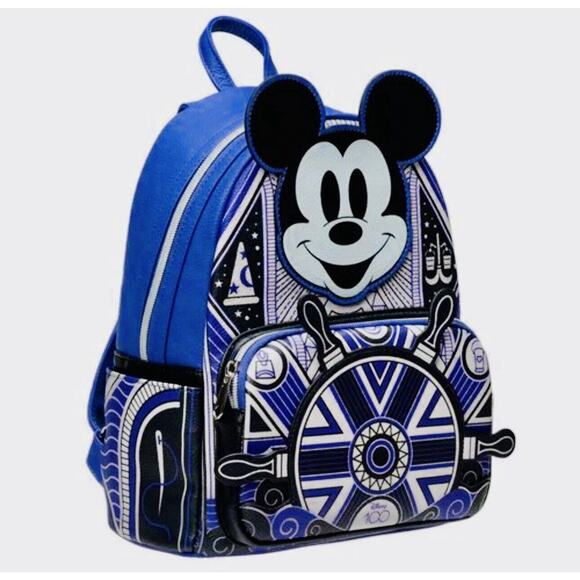 *NEW EXCLUSIVE* Disney 100 Art Deco Mickey Mouse Mini-Backpack- EE Exclusive - Picture 5 of 7